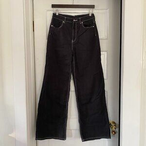 H&M Divided Navy High Rise  Wide Leg Jeans Size 6